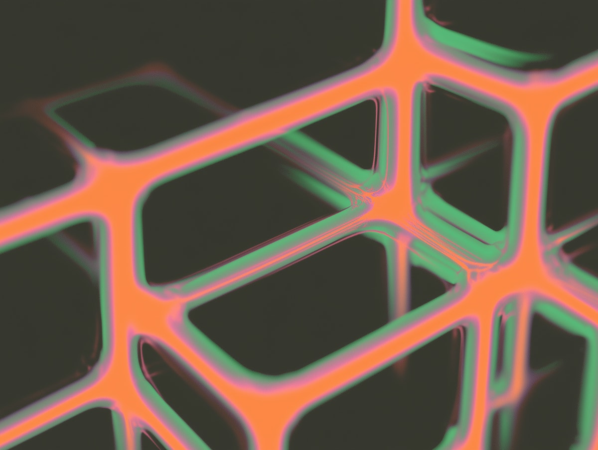 Abstract graphic representing searching and verification